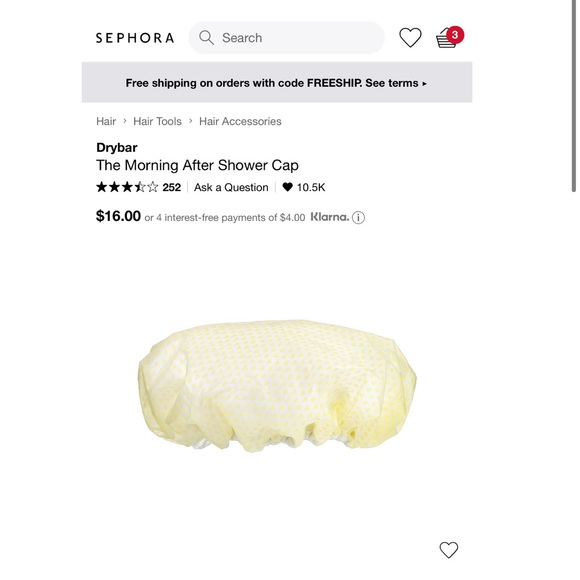 Dry Bar Shower Cap - Picture 2 of 3